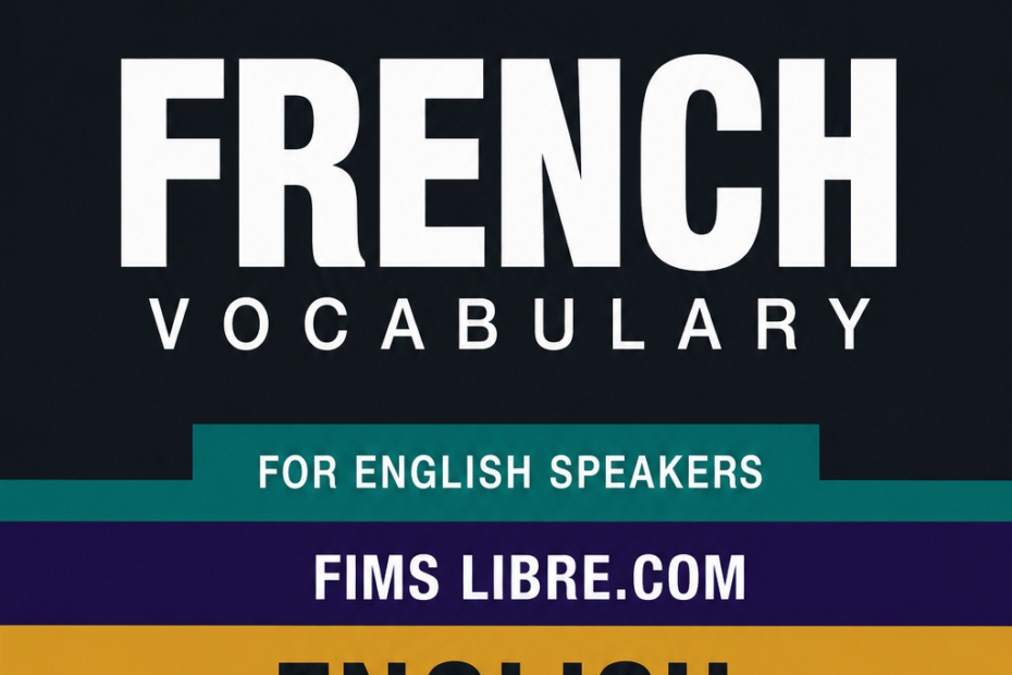 French Vocabulary for English Speakers book cover